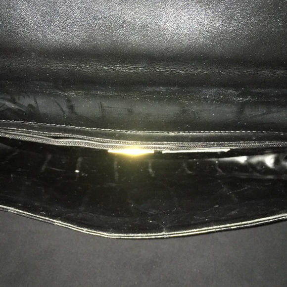 Black leather clutch made in Italy - Picture 4 of 4